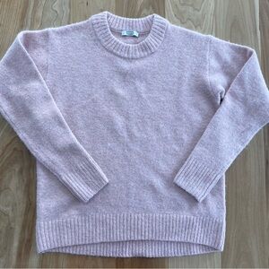 AYR The Kickback Sweater Soft Pink Alpaca Merino Mix Size Small